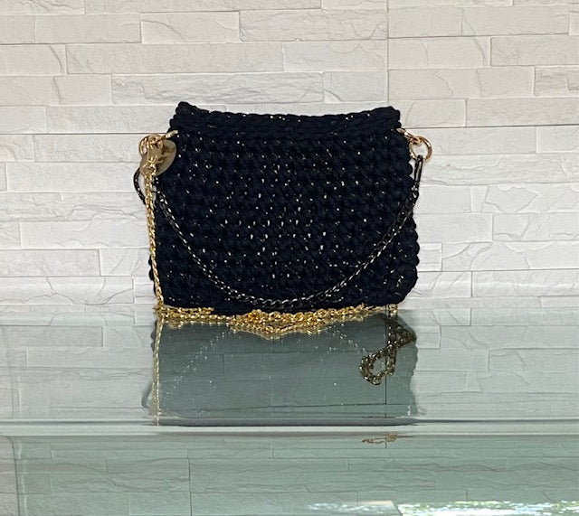 Golden Black Crossbody Bag