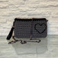 Charcoal Heart Crossbody Bag