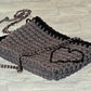 Charcoal Heart Crossbody Bag